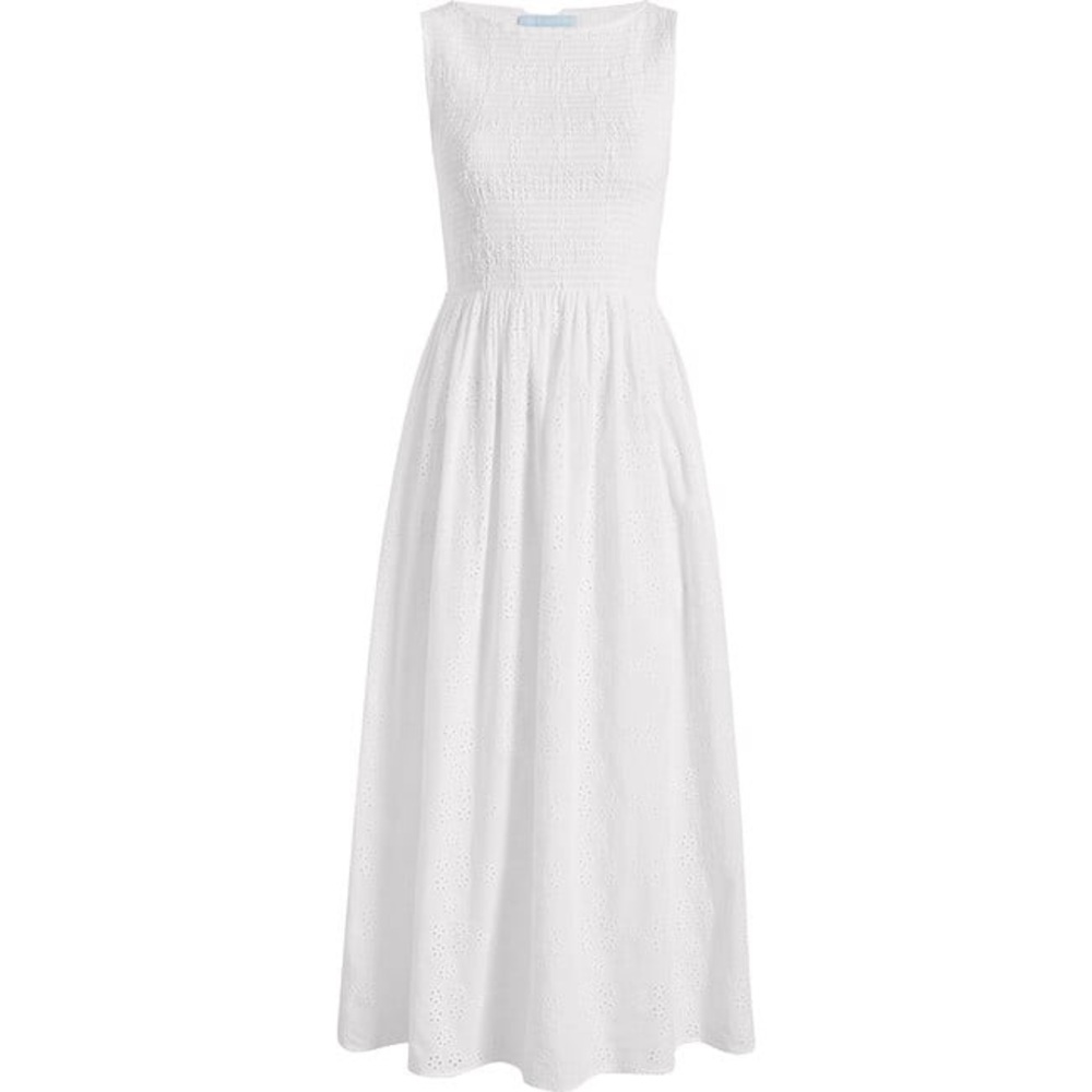 Hill House White Eyelet Maxi Dress